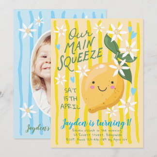 Convites Lemon First Birthday Invite, Main Squeeze 1st