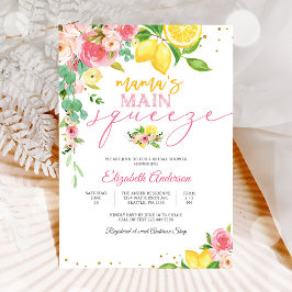 Convites Lemon Floral Bridal Shower Invitation