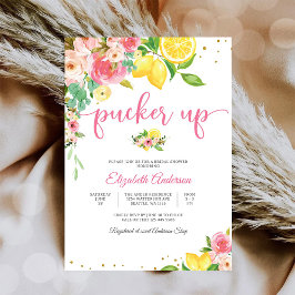 Convites Lemon Floral Bridal Shower Invitation