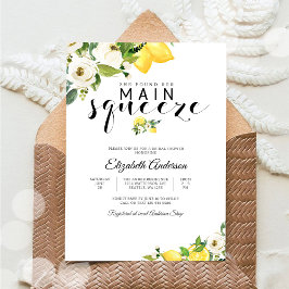 Convites Lemon Floral Bridal Shower Invitation