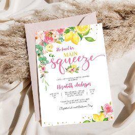 Convites Lemon Floral Bridal Shower Invitation