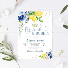 Convites Lemon Floral Bridal Shower Invitation