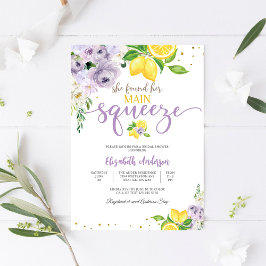 Convites Lemon Floral Bridal Shower Invitation