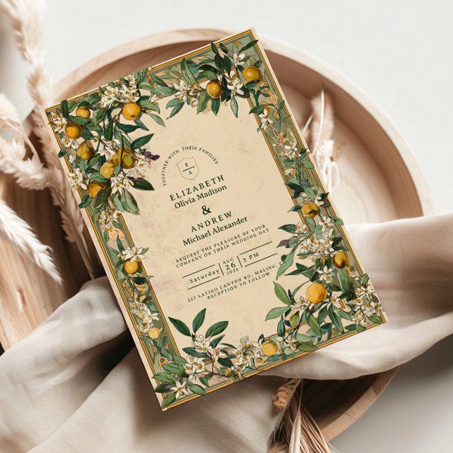 Convites Lemon Grove Bloom Wedding (Criador carregado)