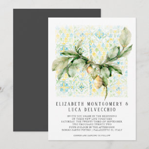 Convites Lemon Grove italiana Boho Boho Botânico