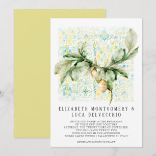 Convites Lemon Grove italiana   Boho Boho Botânico