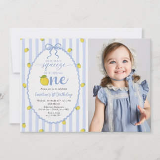 Convites Lemon Our Main Squeeze 1st Birthday Photo