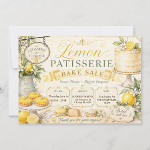 Convites Lemon Patisserie • Venda de Bolos Francesa Vintage