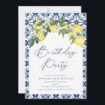 Convites Lemon Positano Birthday<br><div class="desc">Convite de Aniversário para Lemon Positano no Mediterrâneo</div>