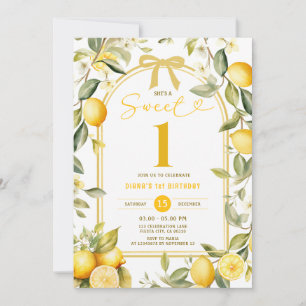 Convites Lemon Sweet One Party