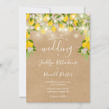 Lemons String Luzes Rustic Kraft Casamento