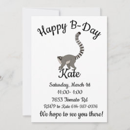 Convites Lemur Alado Feliz Dia B Anel