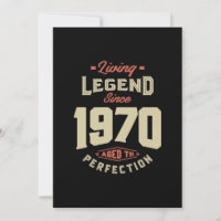 Lenda Desde 1970 Presente de Aniversário