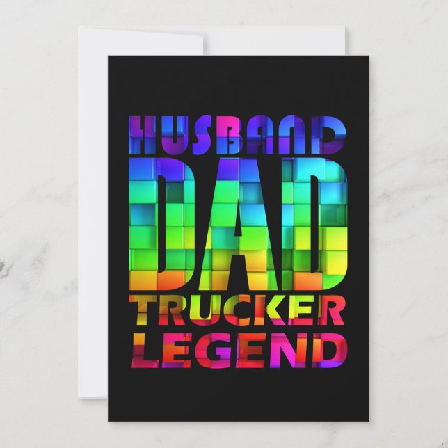 Convites lenda do camionista pai do marido para o dia do pa (Frente)