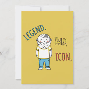 Convites Lenda. Pai. Icon. Dia dos Pais