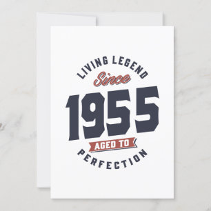 Convites Lenda viva desde 1955 Presente de Aniversário