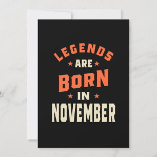 Convites Lendas nascem em novembro - Aniversário de novembr