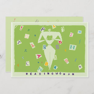 Convites Lendo mulher 7 x 5