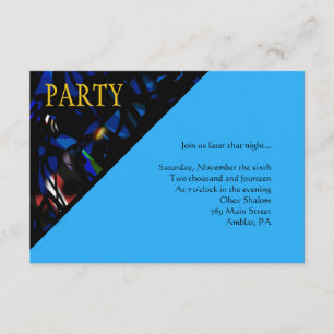 Convites LENDO O Bar TORAH Bat Mitzvah Party Card