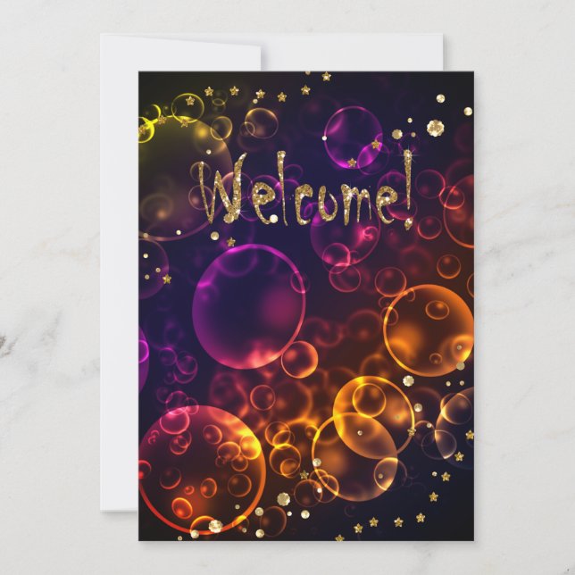 Convites Lentes míticas brilhantes efeito de turfa borbulha (Frente)