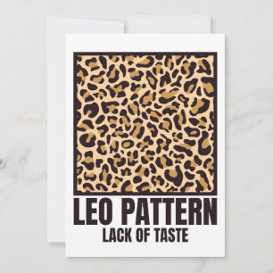 Convites Leo Pattern Bad Taste Fashion Victim