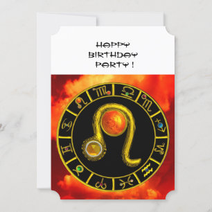 CONVITES LEO,TOPAZ GEM,SINAIS ZODIÁTICOS,FESTA DE ANIVERSÁR