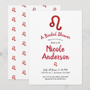 Convites LEO Zodíaco Astrologia Julho Agosto Chá de Panela 