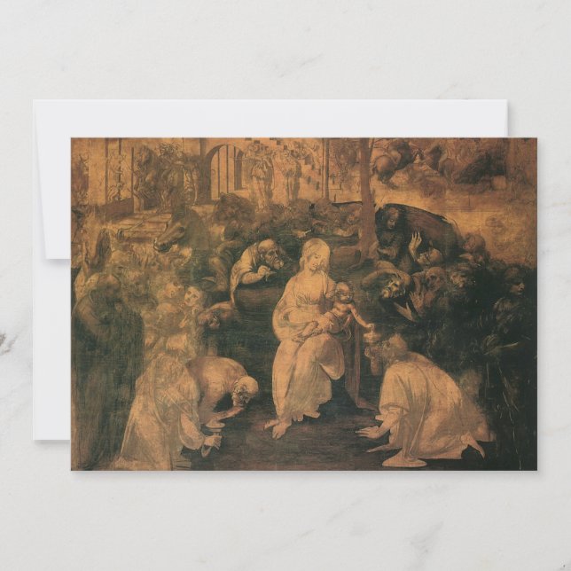 Convites Leonardo da Vinci é a Adoração do Magi (Frente)