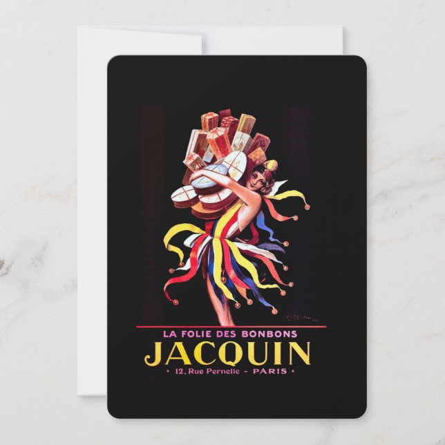 Convites Leonetto Cappiello Jacquin Bonbon Publicidade (Frente)