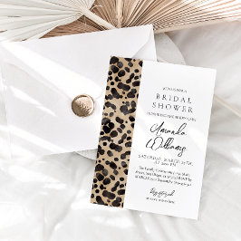 Convites Leopard Animal Imprima Chá de panela moderno