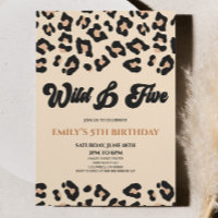 Leopard Cheetah Wild e Cinco 5 Festas de aniversár