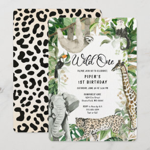Convites Leopard Little Wild Um Safari Primeiro Aniversári