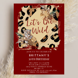 Convites Leopard Print Party Animal Wild Jungle Birthday