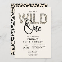 Leopard Print Wild One Birthday