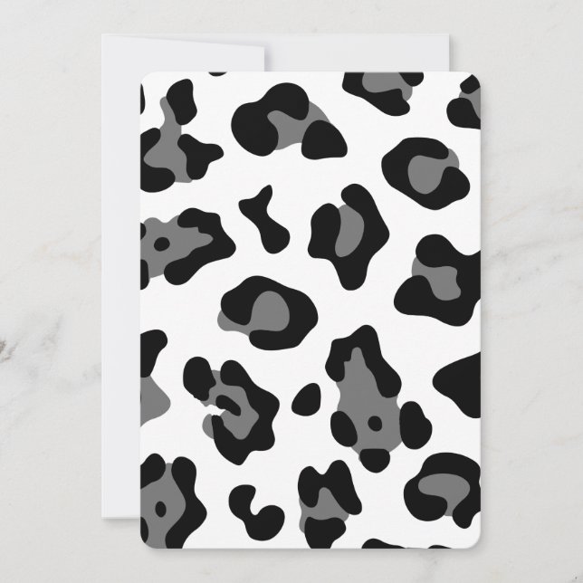 Convites leopardo-da-neve (Frente)