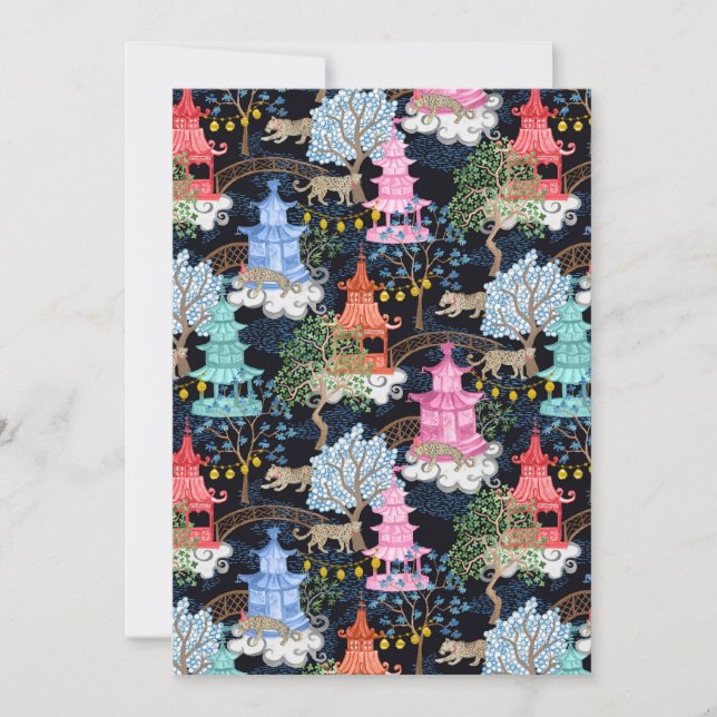 Convites Leopardos do Partido em Preto (Frente)