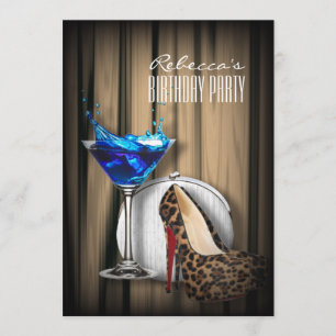 Convites lepard stilettos Blue Martini