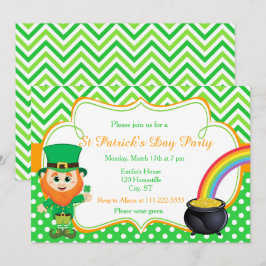 Convites Leprechaun do Partido do Dia de São Patrício