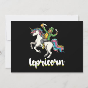 Convites Lepricorn Leprechaun Dia de São Patrício Unicorn