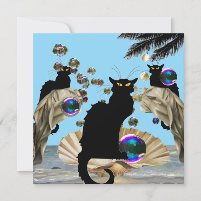 Convites Les Chats Noir e Botticelli Shell, (Frente)