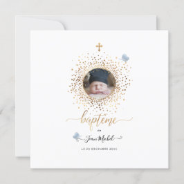 Convites Les Confettis d'or Faire-part de Baptême