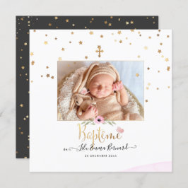 Convites Les etoiles d'or Faire-part de Baptême