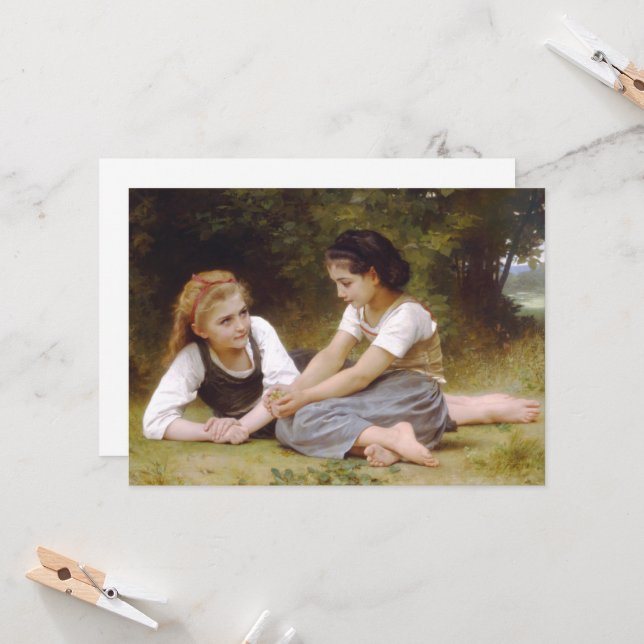 Convites Les Noisettes: Jovens Colecionando avelãs (Frente/Verso In Situ)