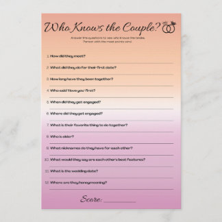 Convites Lésbica Bachelorette Game, que conhece o casal