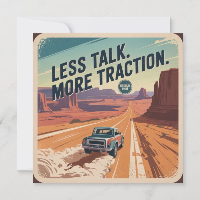 Convites Less Talk. More Traction (Frente)