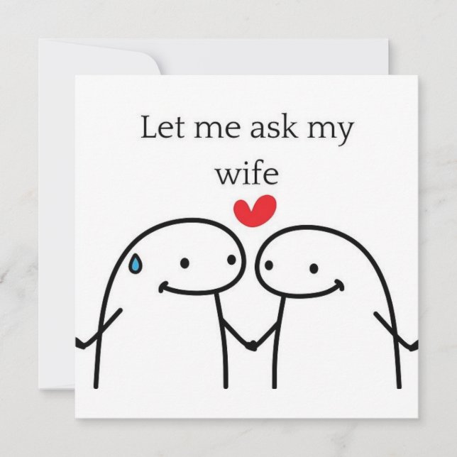 Convites Let me Ask My Wife  (Frente)