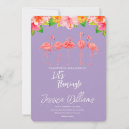 Convites Let’s Flamingle! Tropical Bridal Shower Bash