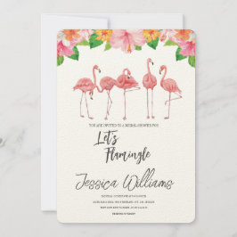 Convites Let’s Flamingle! Tropical Bridal Shower Bash