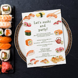 Convites Let’s sushi and party!