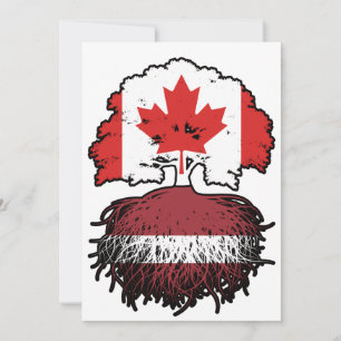 Convites Letão canadiano canadiano Bandeira de Raízes de Ár